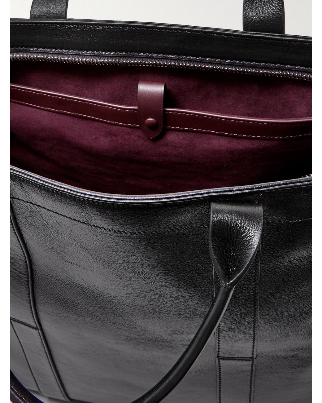 Metier Black Mariner Elvis Leather Tote Bag for men