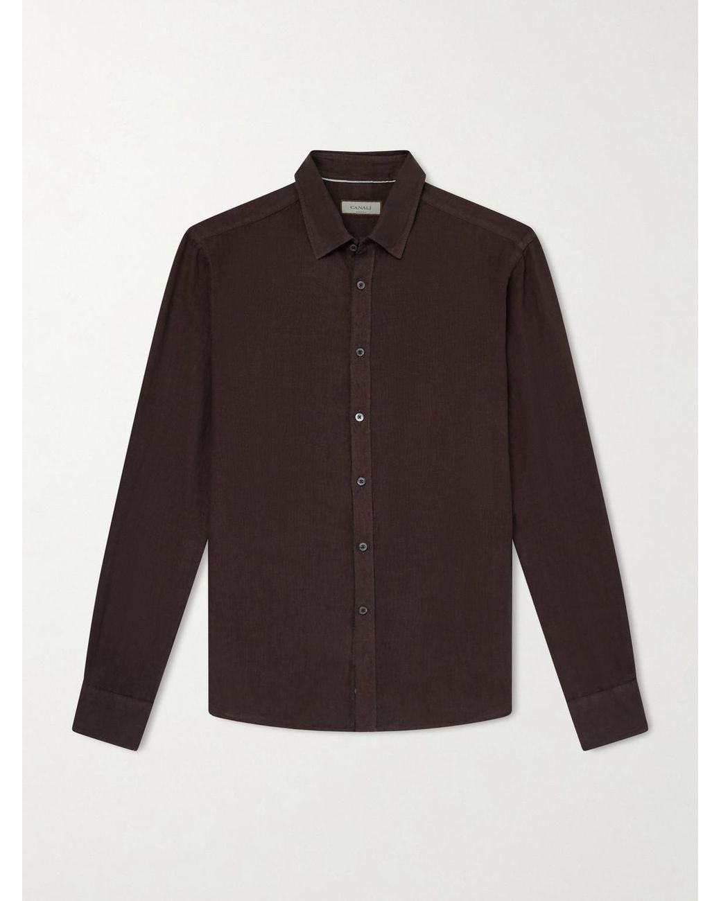 Canali Purple Linen Shirt for men