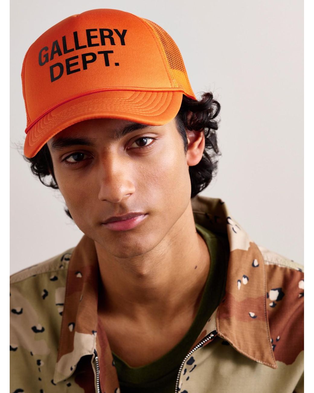 GALLERY DEPT. Orange Logo-print Foam And Mesh Trucker Cap for men