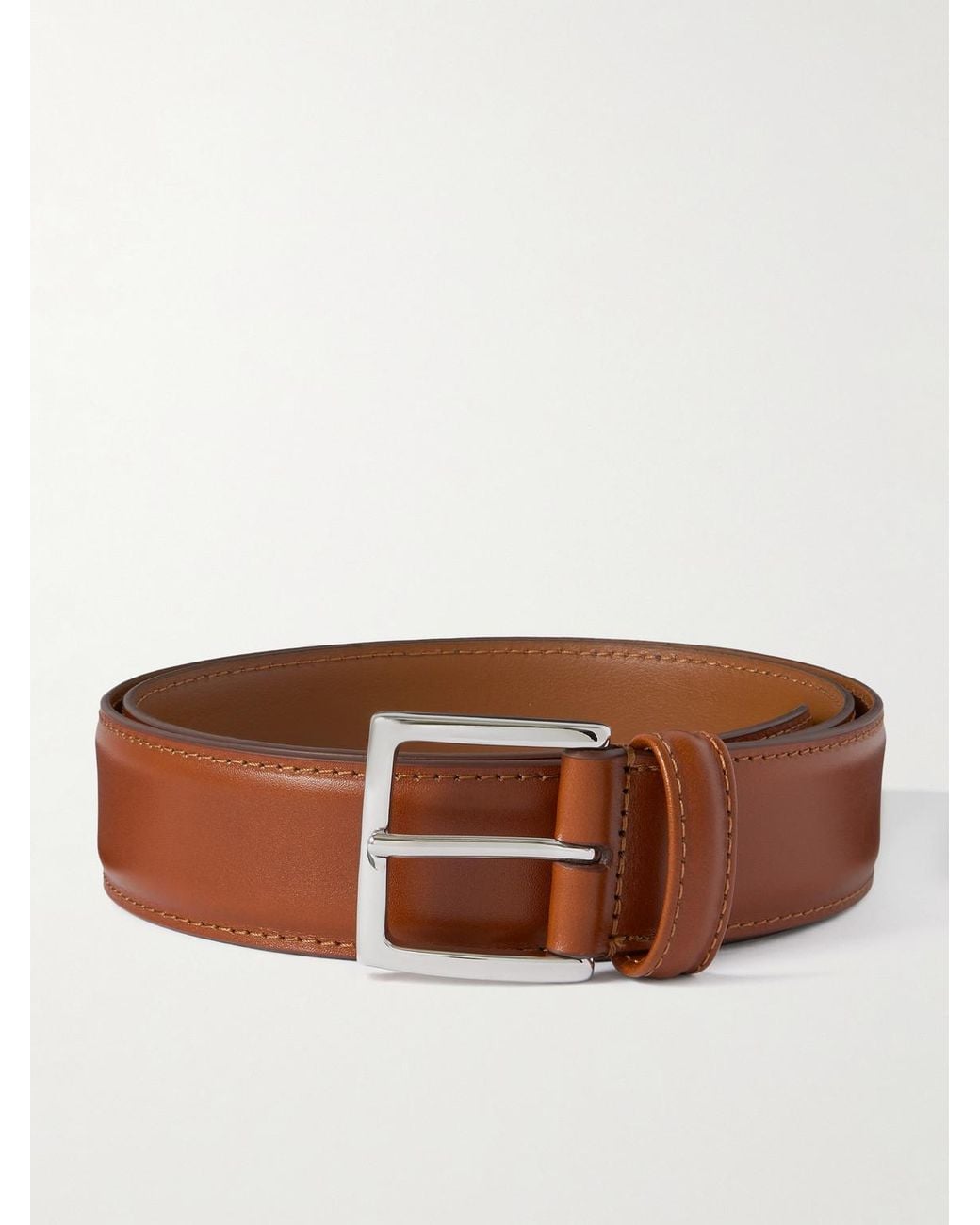 3.5Cm Leather Belt di Andersons in Brown da Uomo