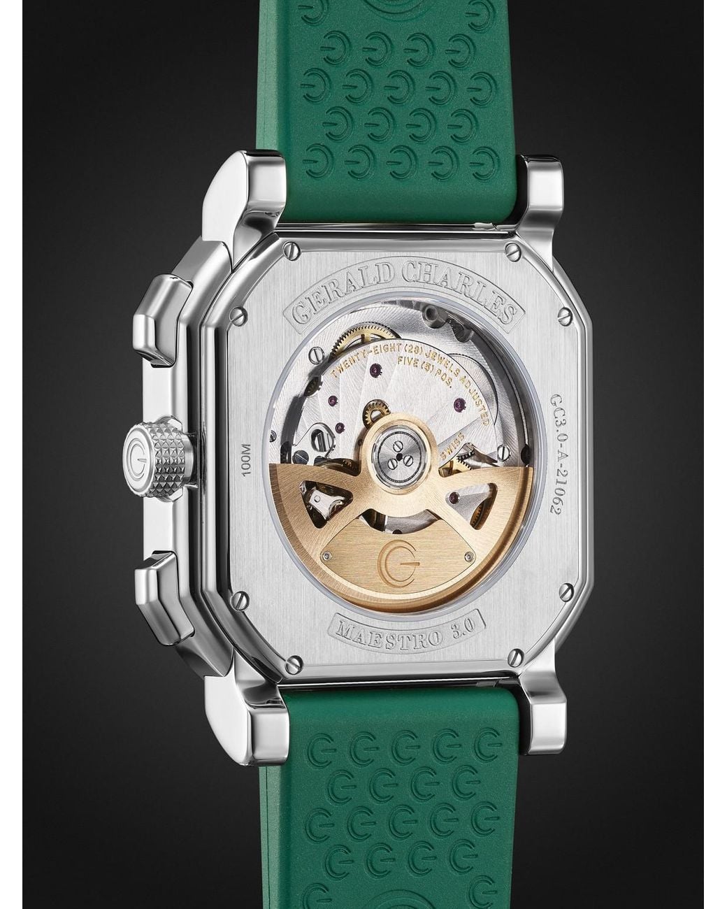 Gerald Charles Green Maestro 3.0 Automatic Chronograph Stainless Steel Watch, Ref. Gc3.0-A-02 for men