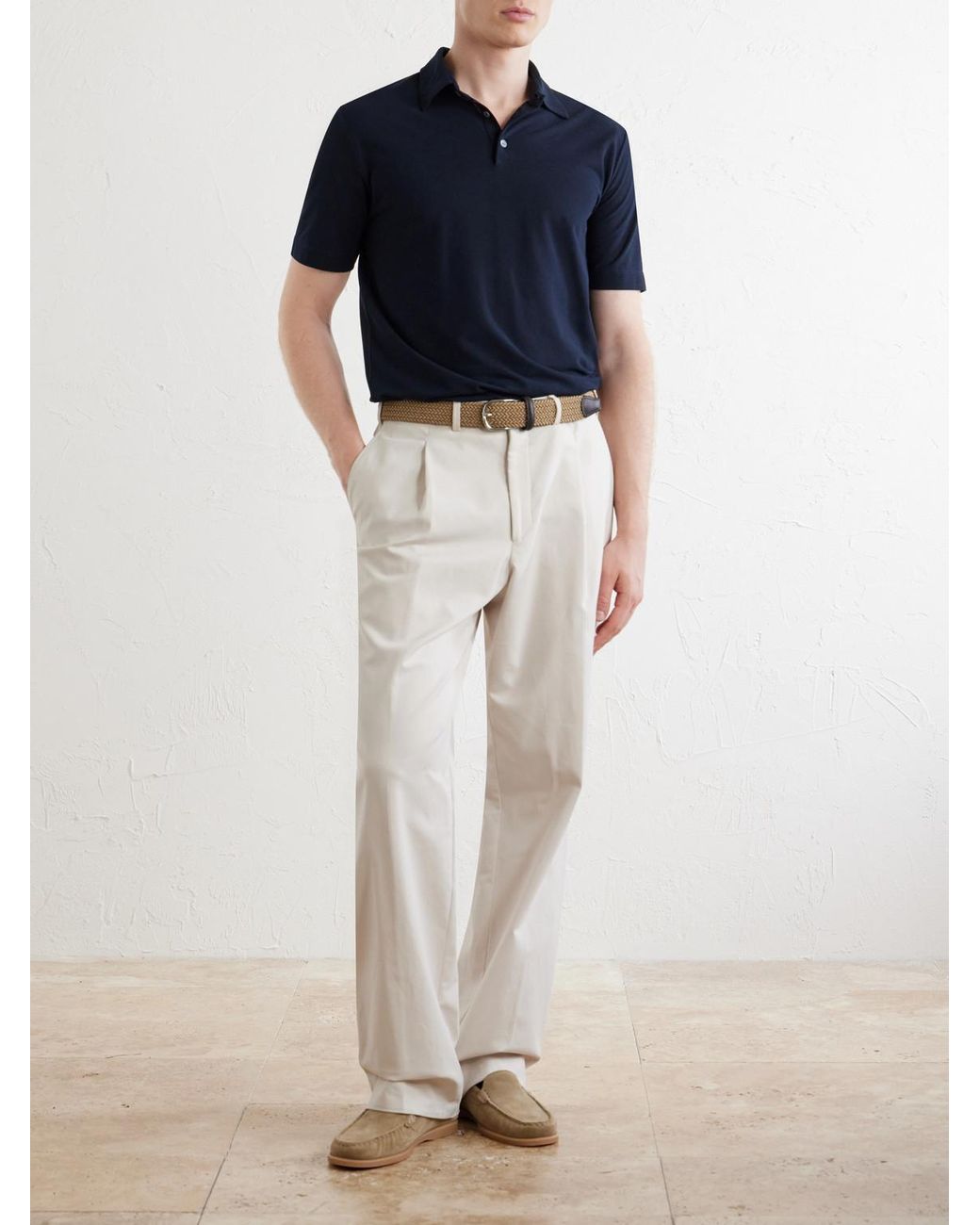 Slowear Blue Zanone Slim-Fit Icecotton Polo Shirt for men
