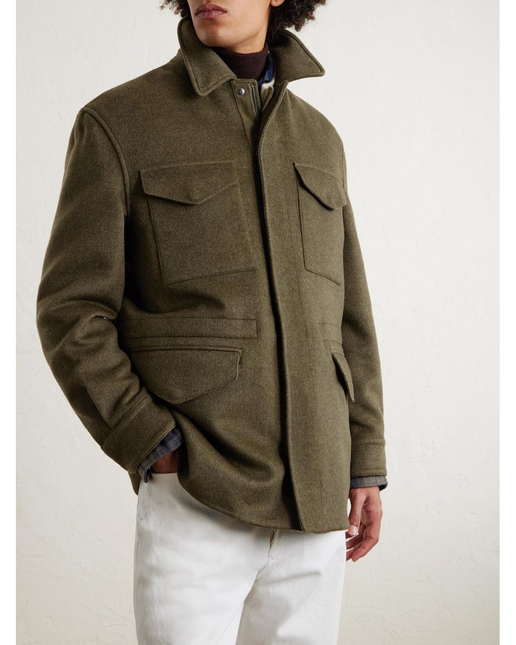 Ralph Lauren Green Ripley Wool And Cashmere-Blend Jacket for men