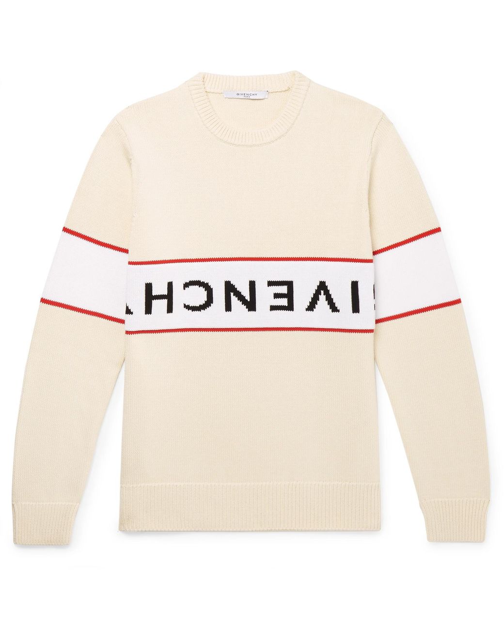 Givenchy Upside Logo Band Cotton Jumper in White for Men | Lyst