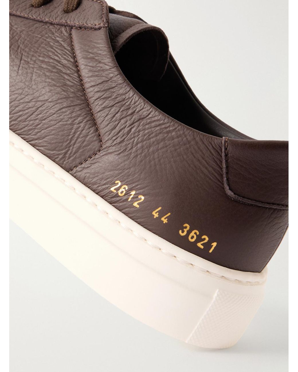 Common Projects Brown Piuma Full-Grain Leather Sneakers for men