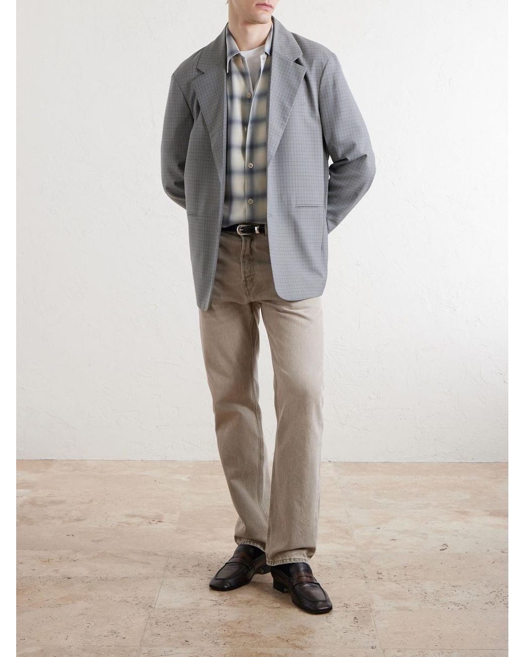 Our Legacy Blue Every Checked Twill Shirt for men