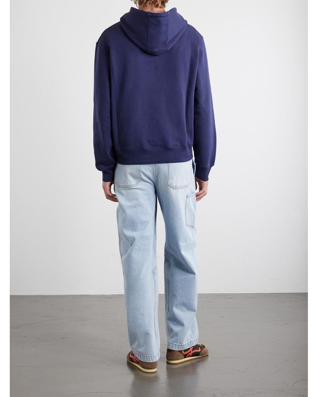 Loewe Blue Paula's Ibiza Anagram-embroidered Cotton-jersey Hoodie for men
