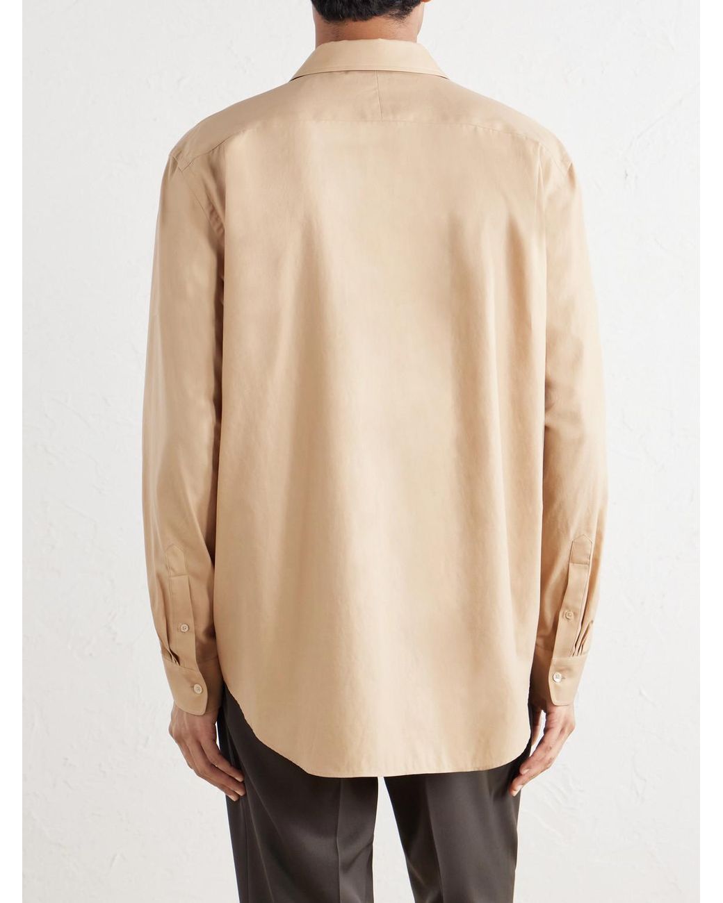 Auralee Natural Finx Cotton-Poplin Shirt for men
