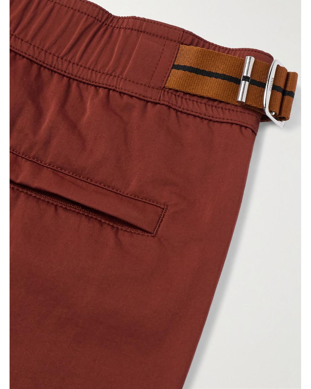Zegna Red Rio Straight-Leg Mid-Length Swim Shorts for men