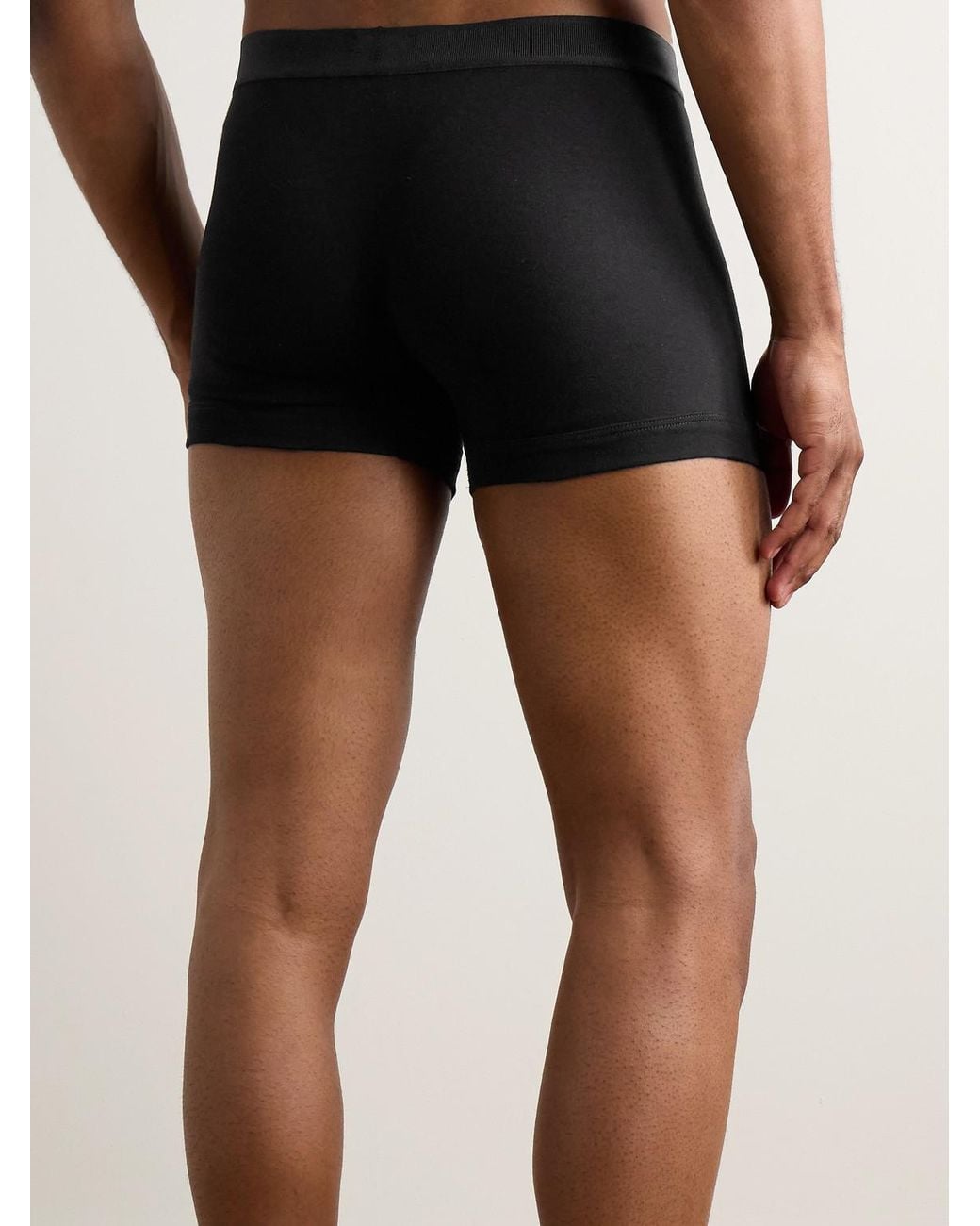 Tom Ford Black Two-Pack Stretch-Cotton Jersey Boxer Briefs for men