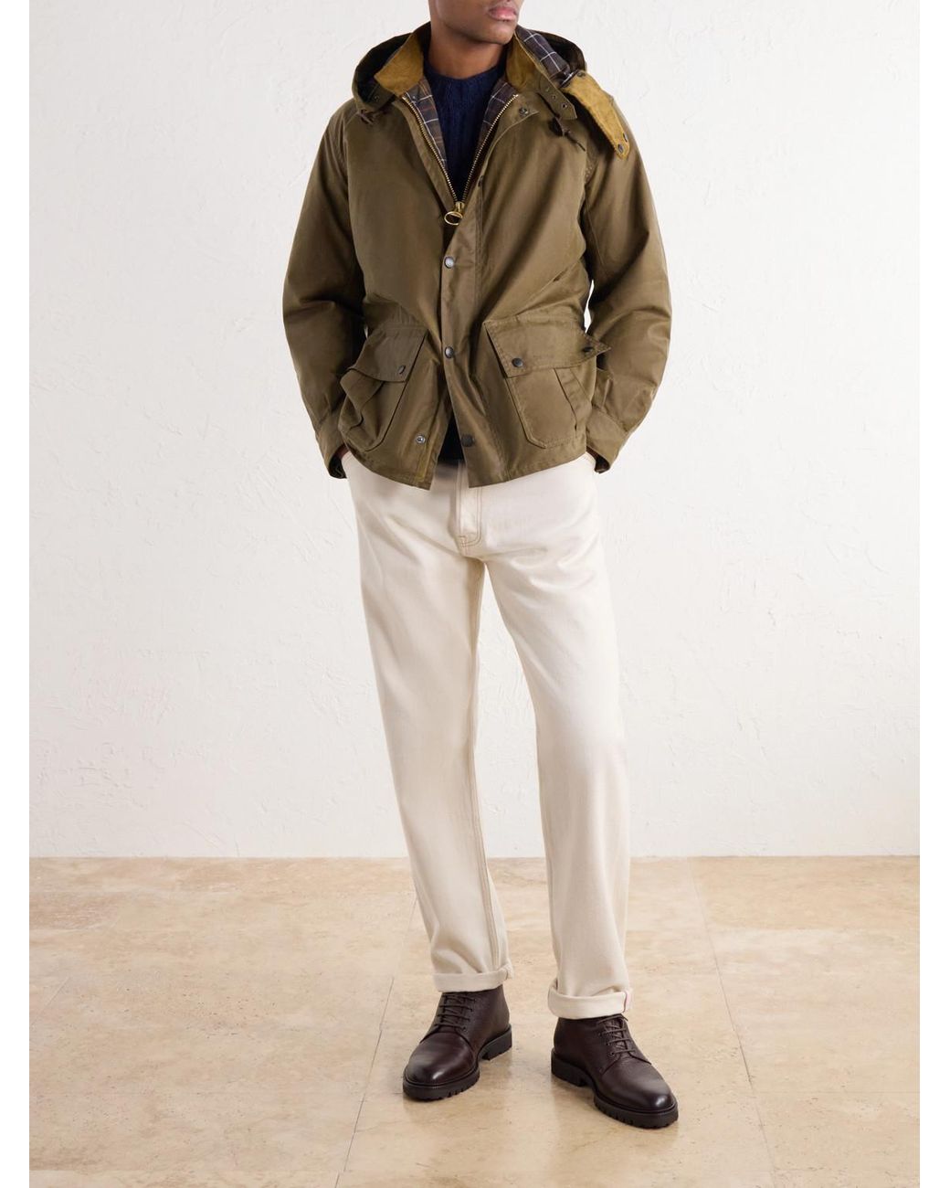 Barbour Green Ursula Waxed-Cotton Jacket for men