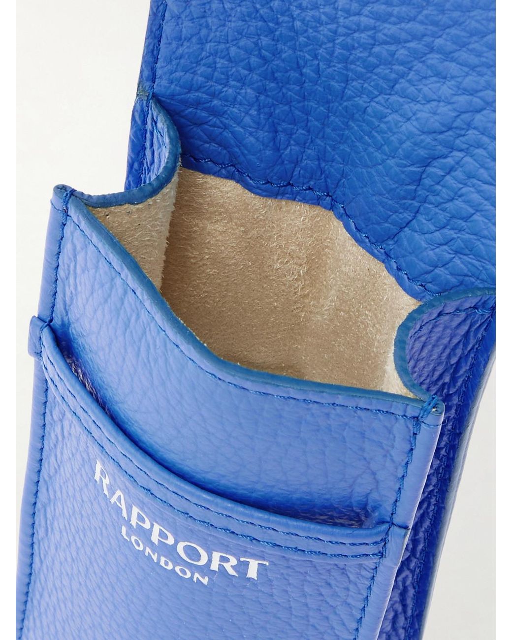 Rapport Blue Portobello Full-Grain Leather Watch Pouch for men