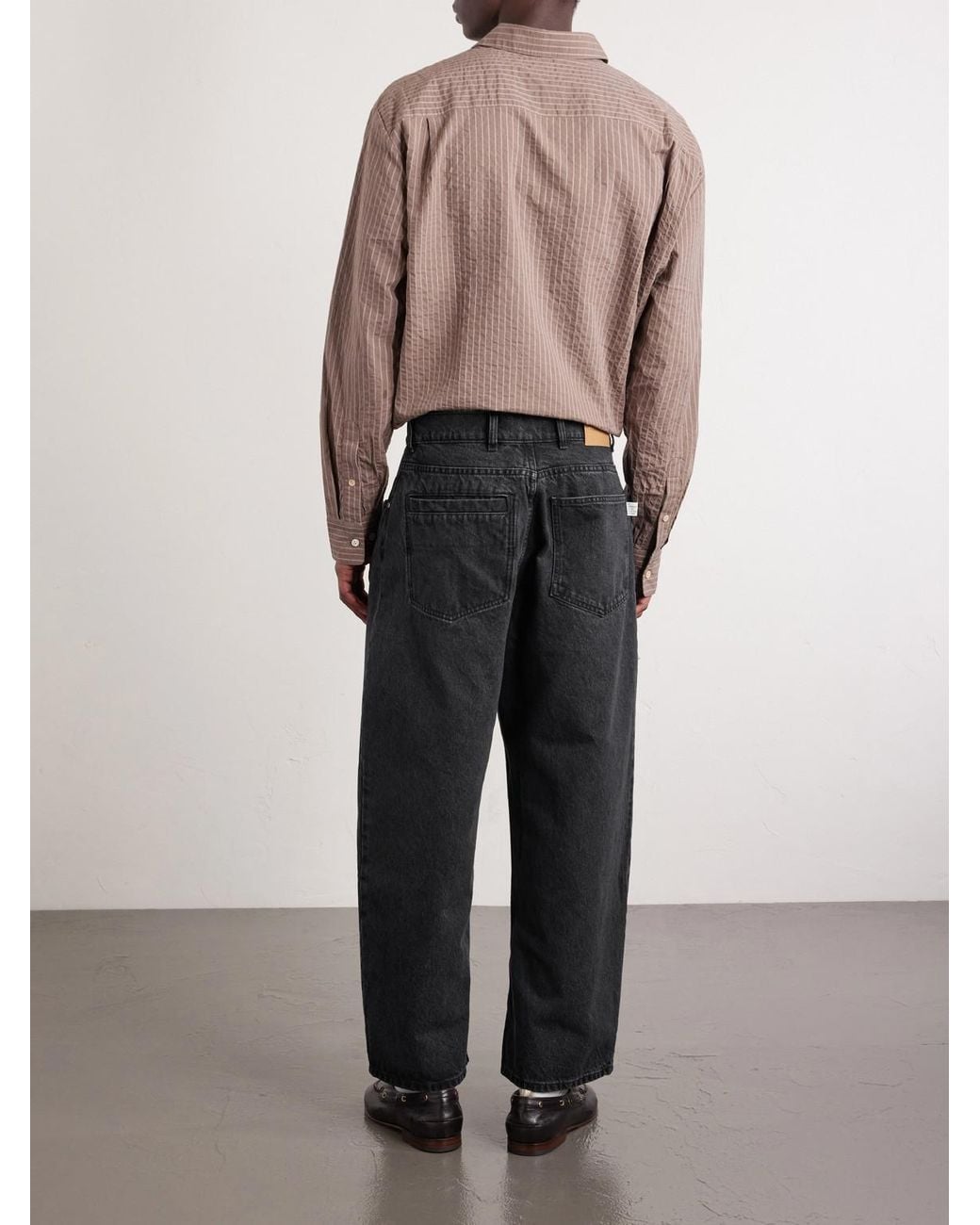 A Kind Of Guise Blue Straight-leg Pleated Organic Jeans for men