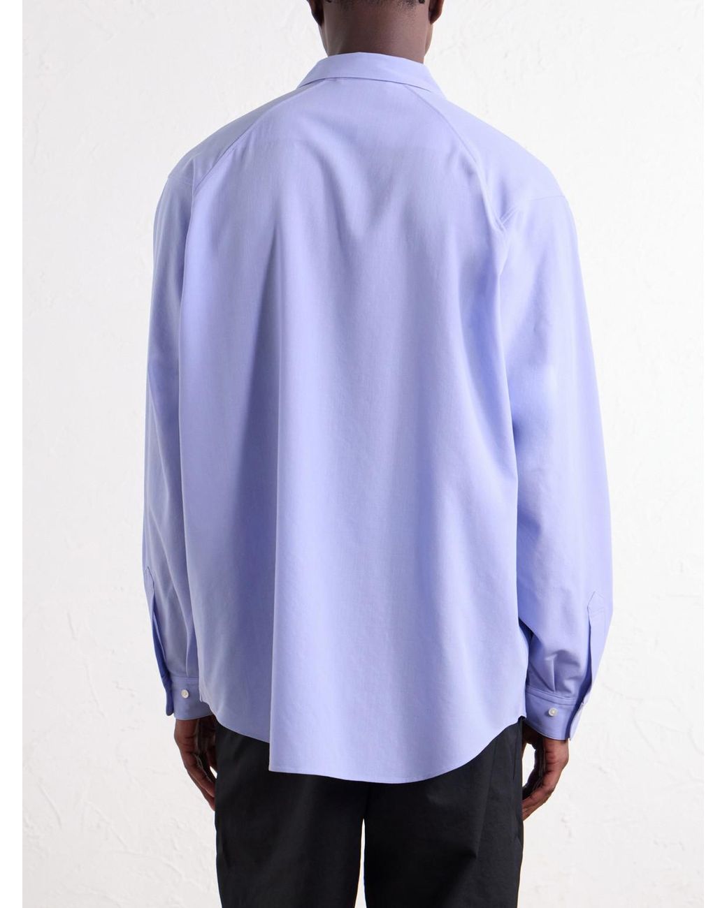 Goldwin Blue Wool-Fresco Shirt for men