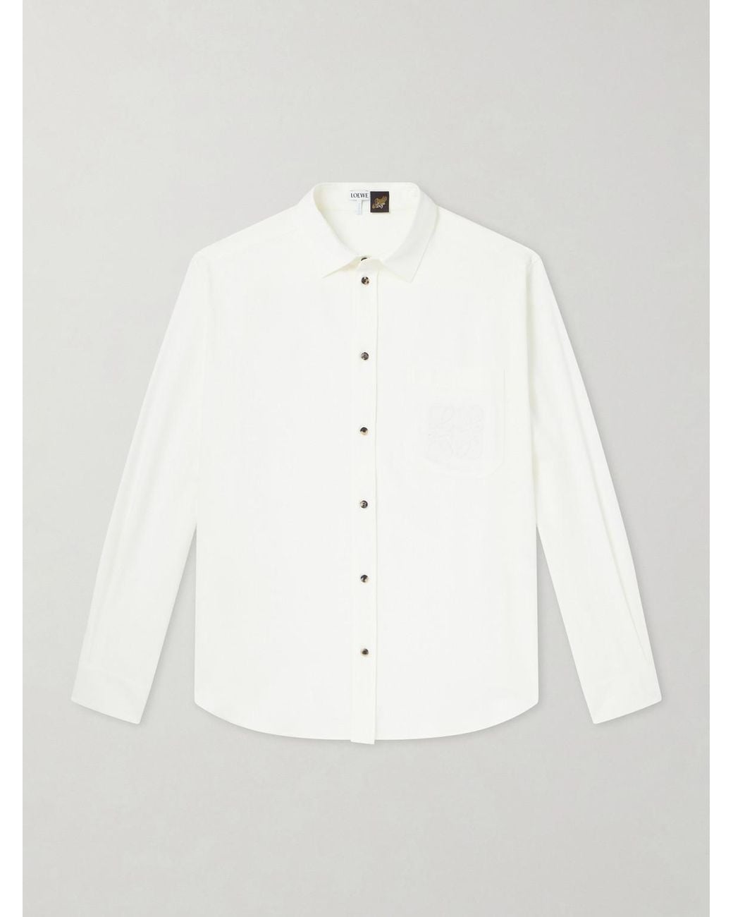 Loewe Natural Paula's Ibiza Anagram-Embroidered Lyocell-Poplin Shirt for men