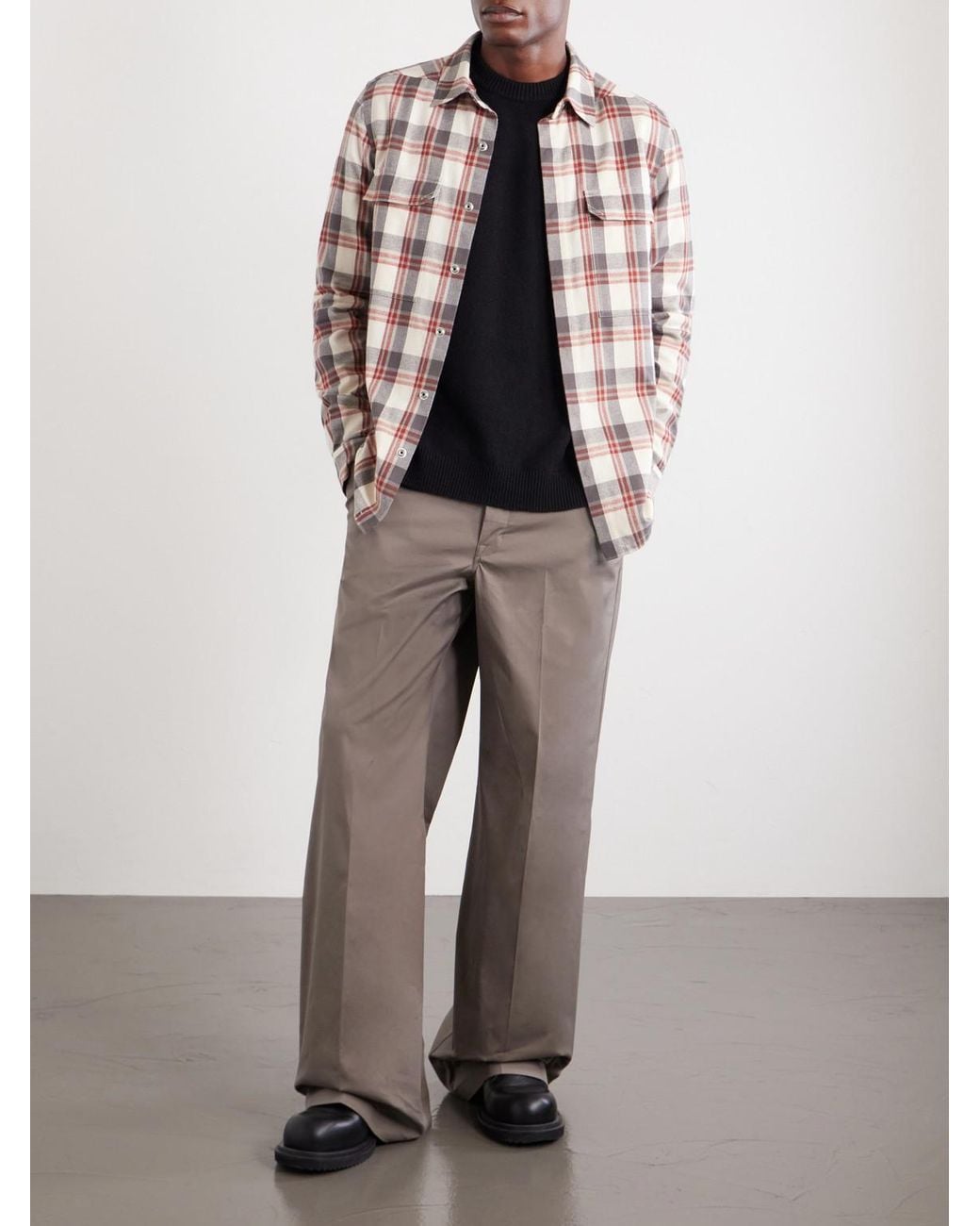 Rick Owens Blue Cashmere-Blend Knitted Sweater for men
