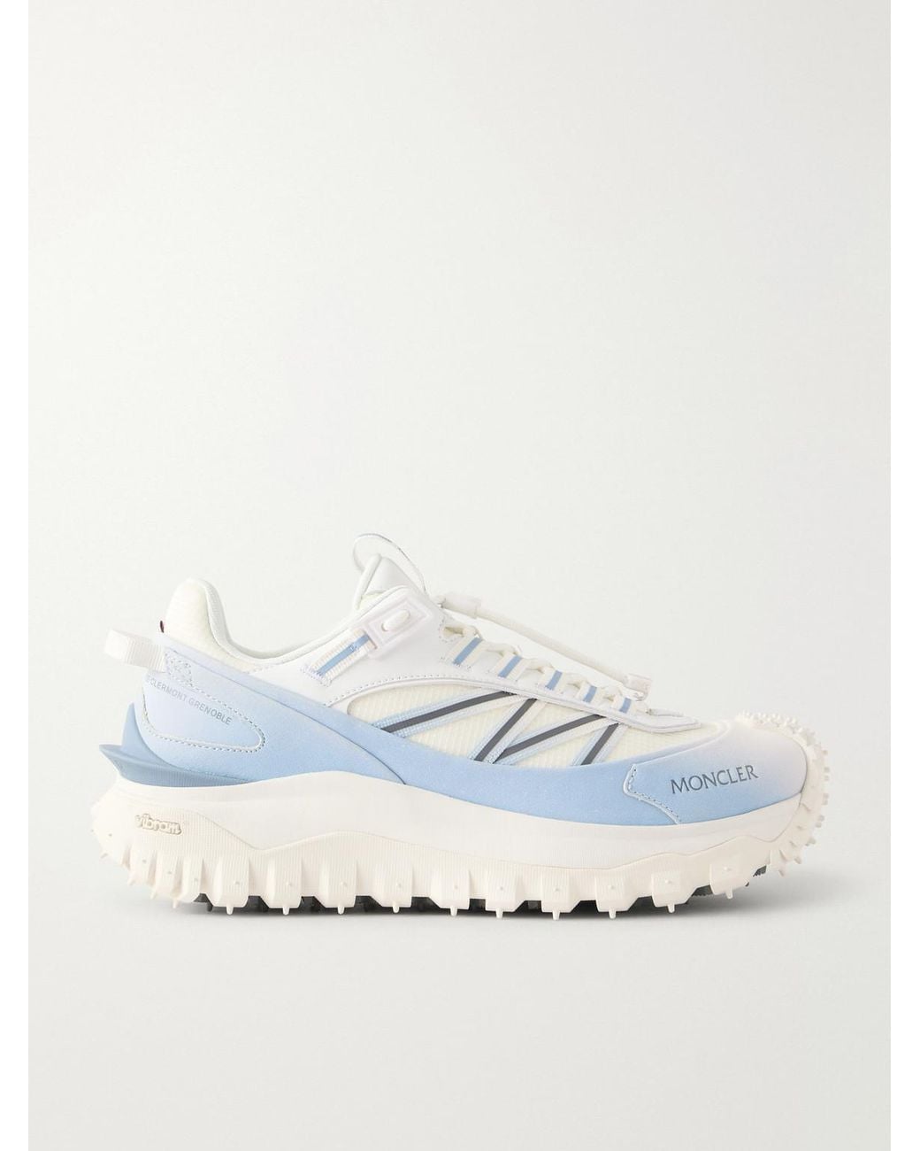 Moncler White Trailgrip Gtx Leather-Trimmed Mesh And Canvas Sneakers for men