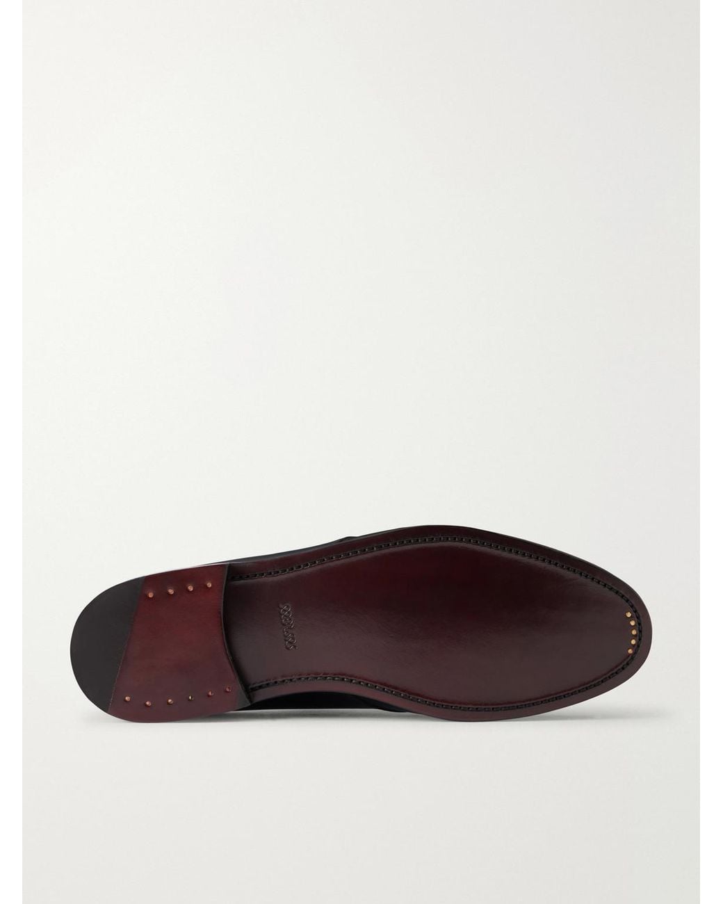 Morjas Black Leather Monk-Strap Shoes for men