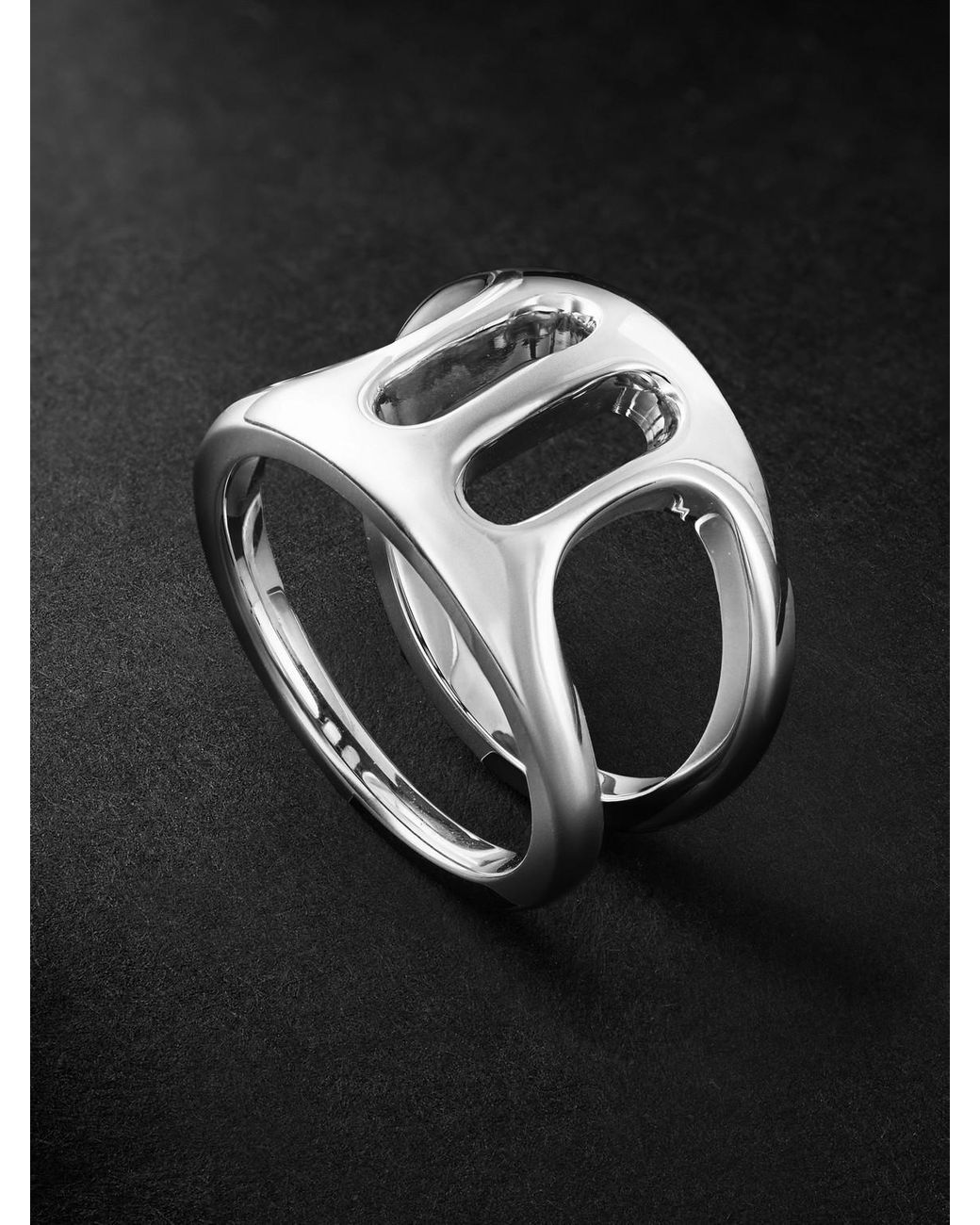Hoorsenbuhs Black Phantom Iii Sterling Silver Ring for men
