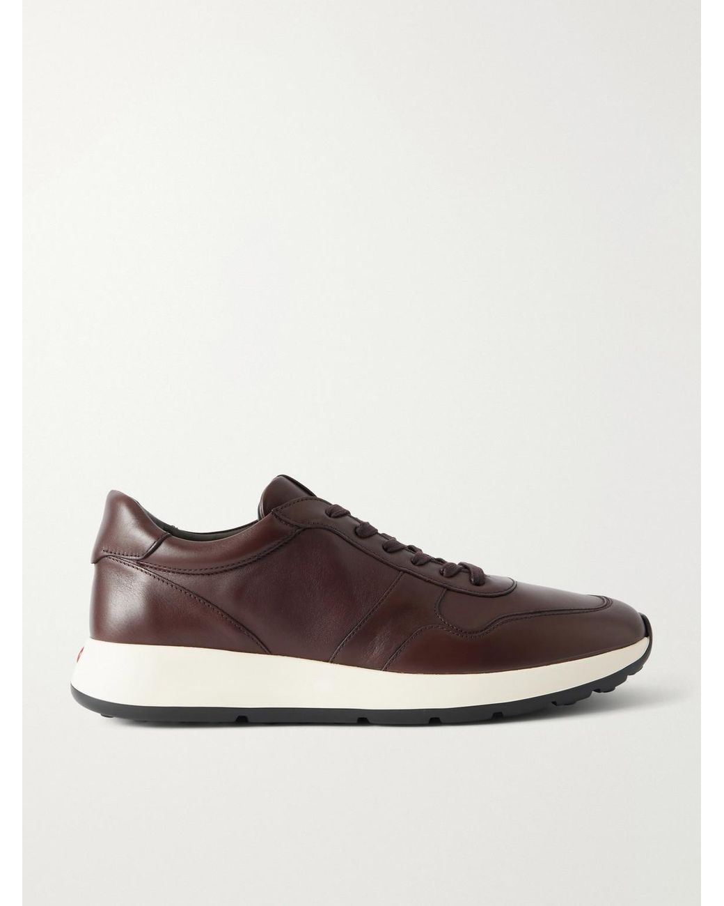 Tod's Brown Paneled Leather Sneakers for men