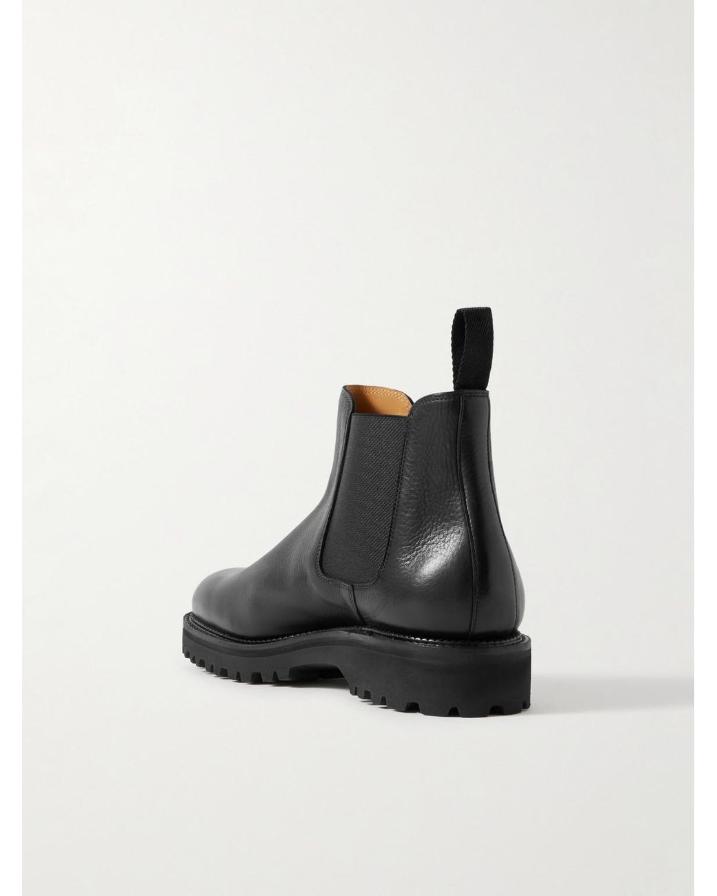 John Lobb Black Lawry New Standard Leather Chelsea Boots for men