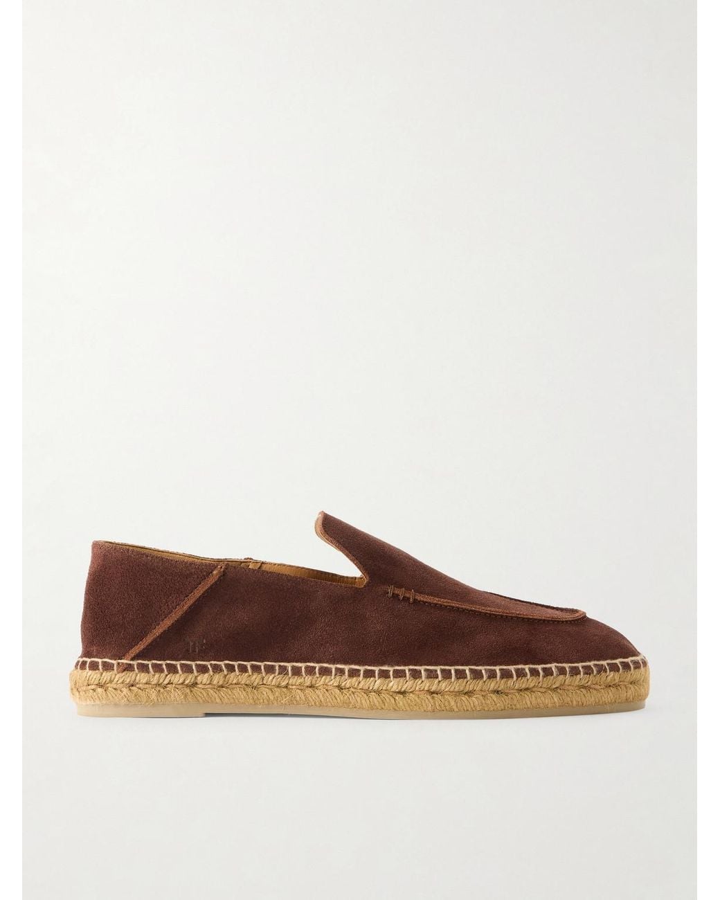 Finn Collapsible-Heel Suede Espadrilles di Tom Ford in Brown da Uomo