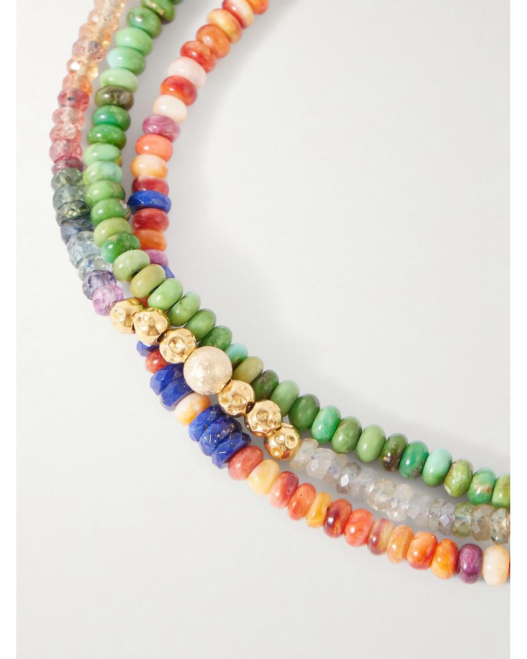 Peyote Bird Natural Marrakesh 14-Karat-Stone Beaded Bracelet for men