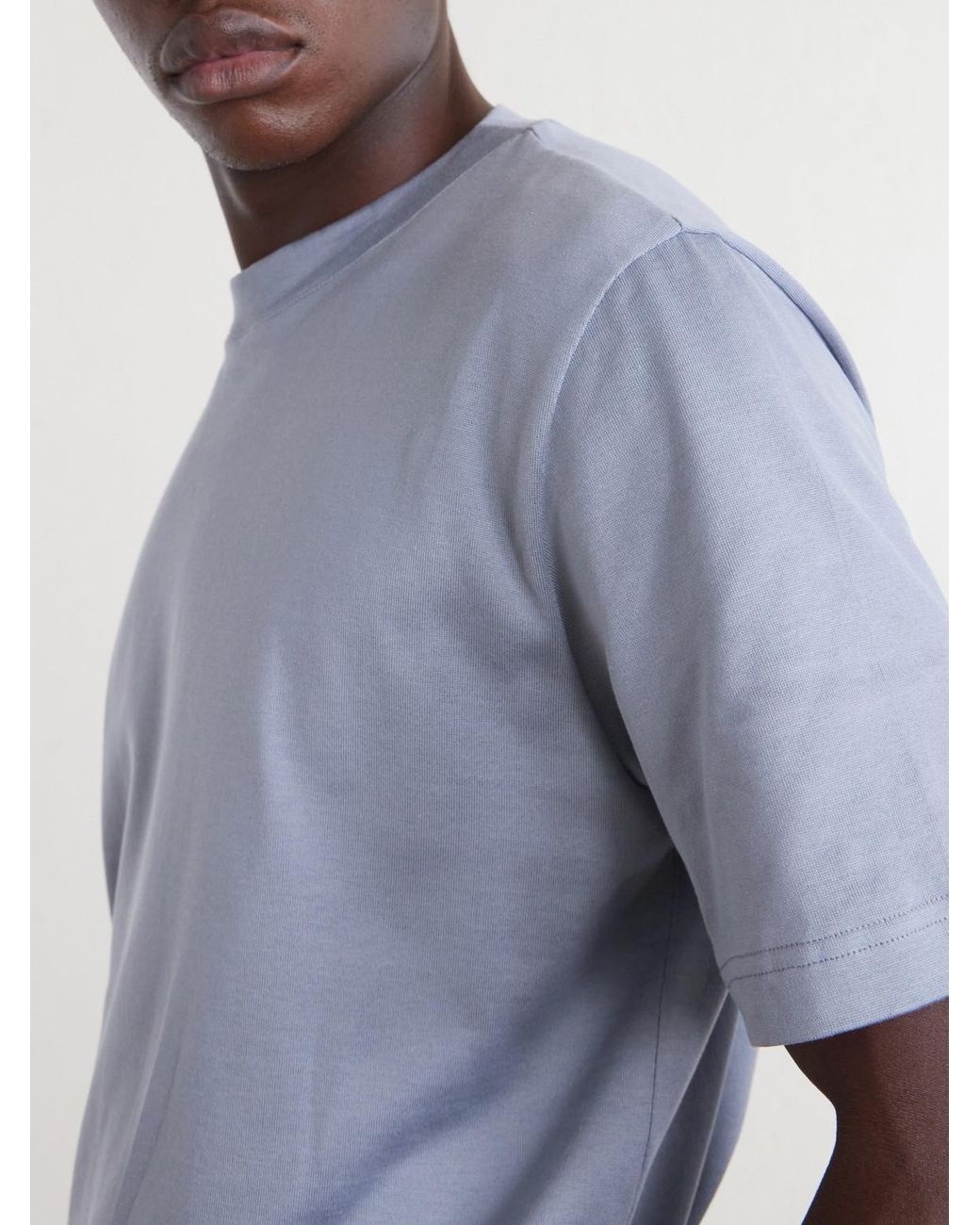 Eleventy Blue Cotton-Jersey T-Shirt for men