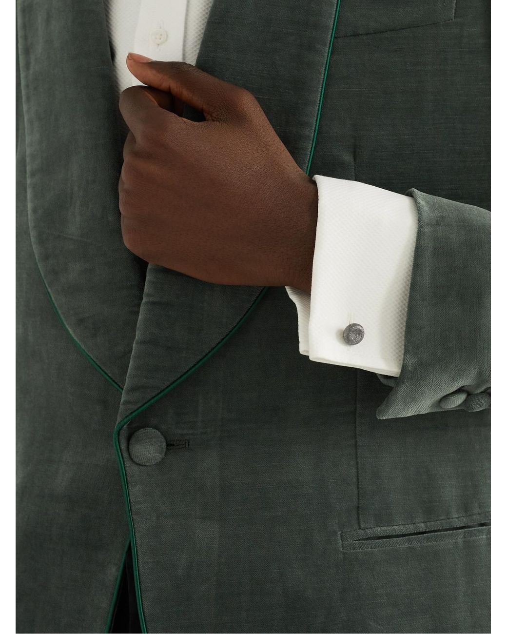 Carolina Bucci Florentine Finish Blackened Cufflinks for men