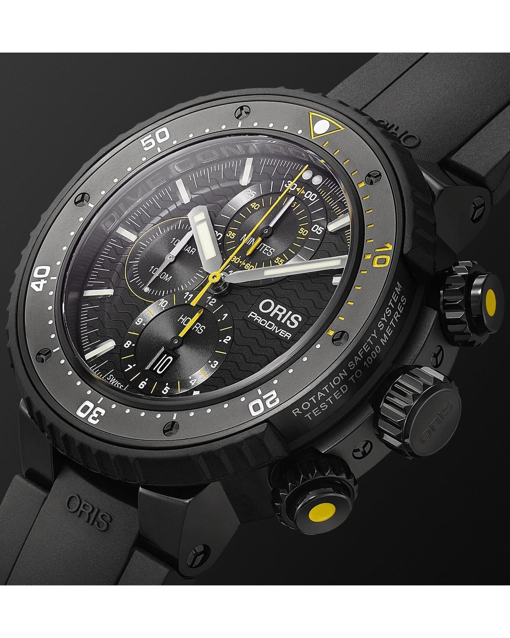 Oris Prodiver Dive Control Limited Edition Automatic Chronograph 51mm Dlc coated Titanium And Rubber Watch Ref. No. 01 774 7727 in Black for Men Lyst Canada