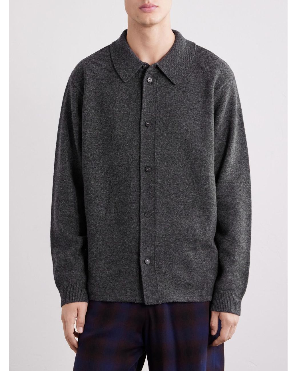 FRAME Blue Wool Cardigan for men