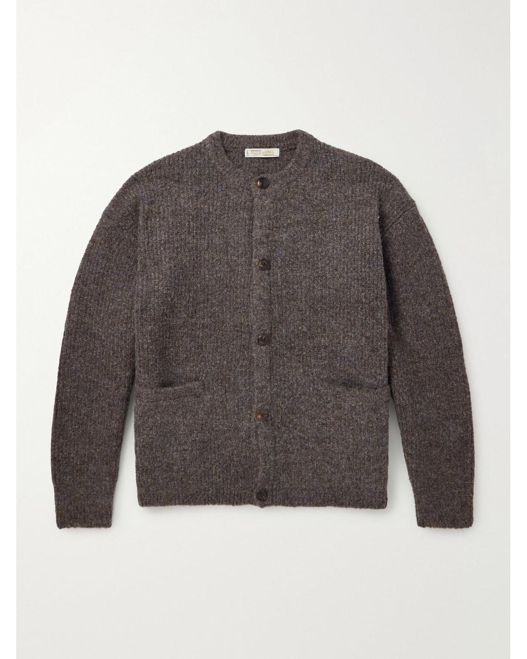 FRIZMWORKS Gray Knitted Cardigan for men