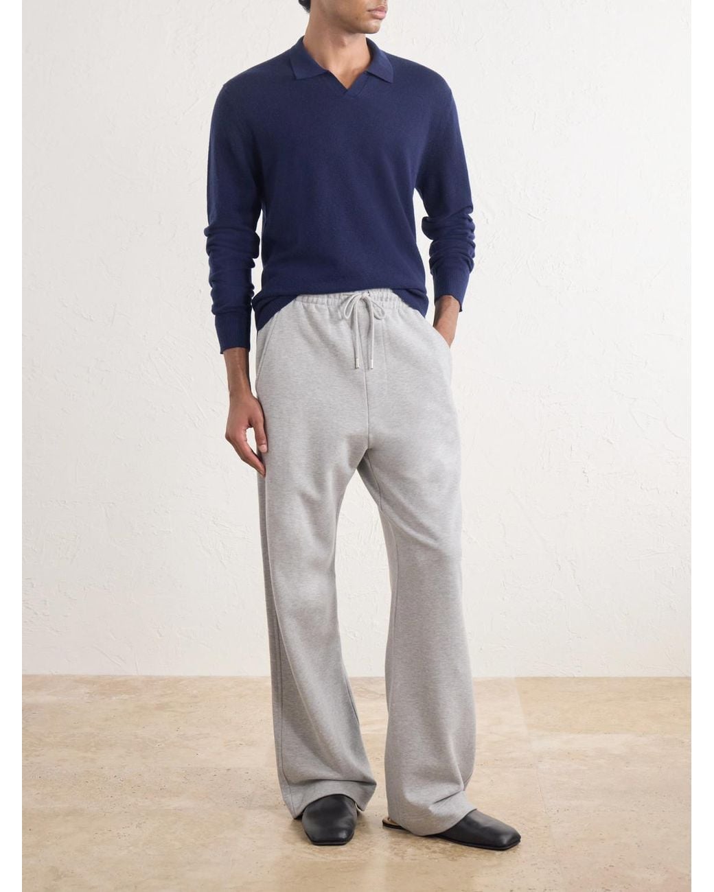 Orlebar Brown Blue Bresson Cashmere Polo Shirt for men