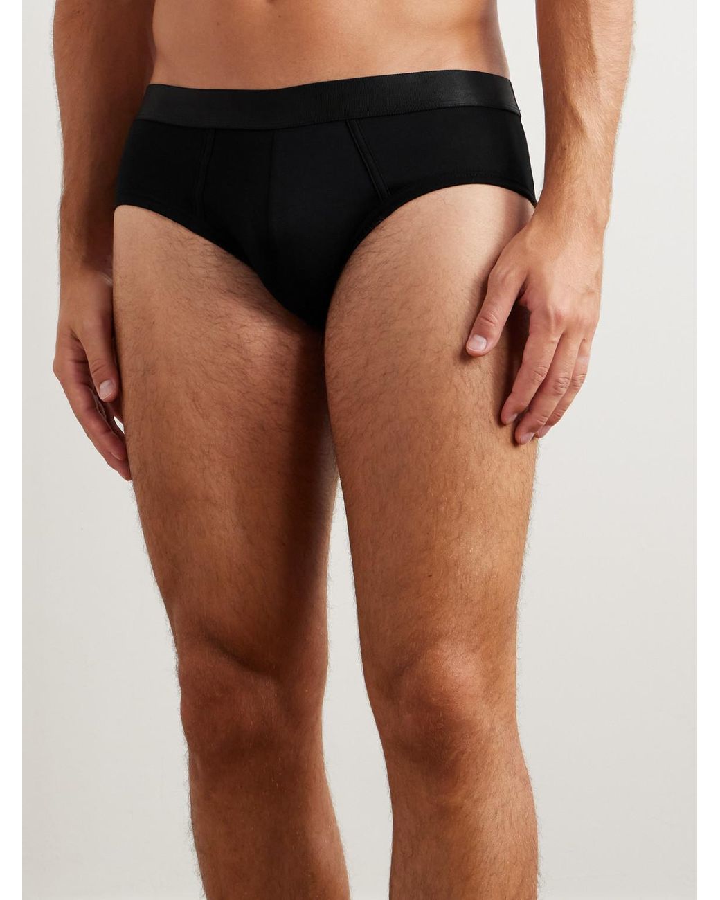 CDLP Black Three-Pack Stretch-Lyocell Briefs for men