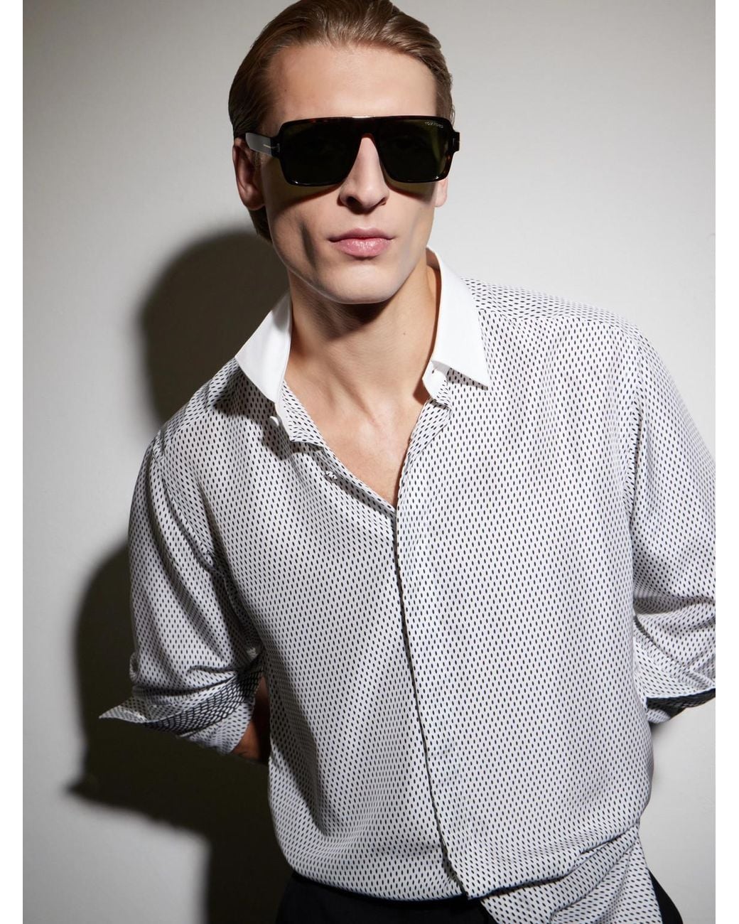 Tom Ford Sean-02 Rectangular-Frame Tortoiseshell Acetate Sunglasses in Green für Herren