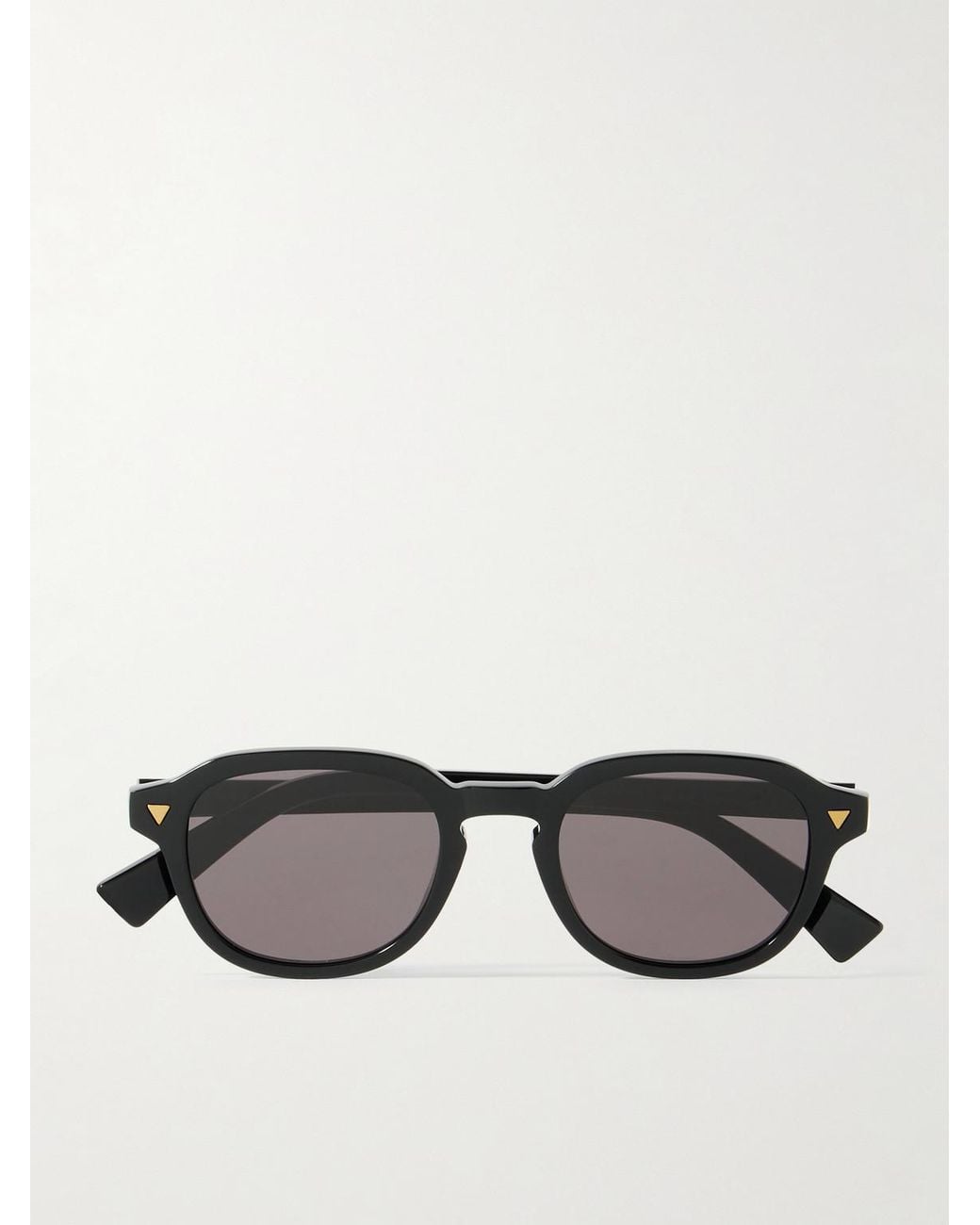 Bottega Veneta Black Round-frame Acetate Sunglasses for men