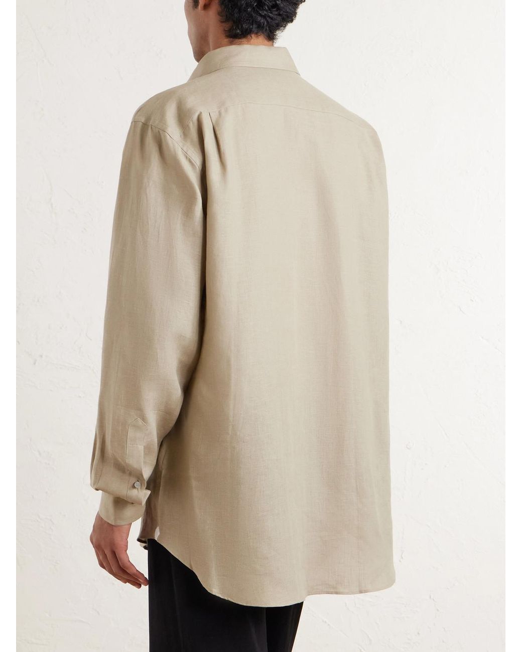 Loro Piana Natural André Linen Shirt for men