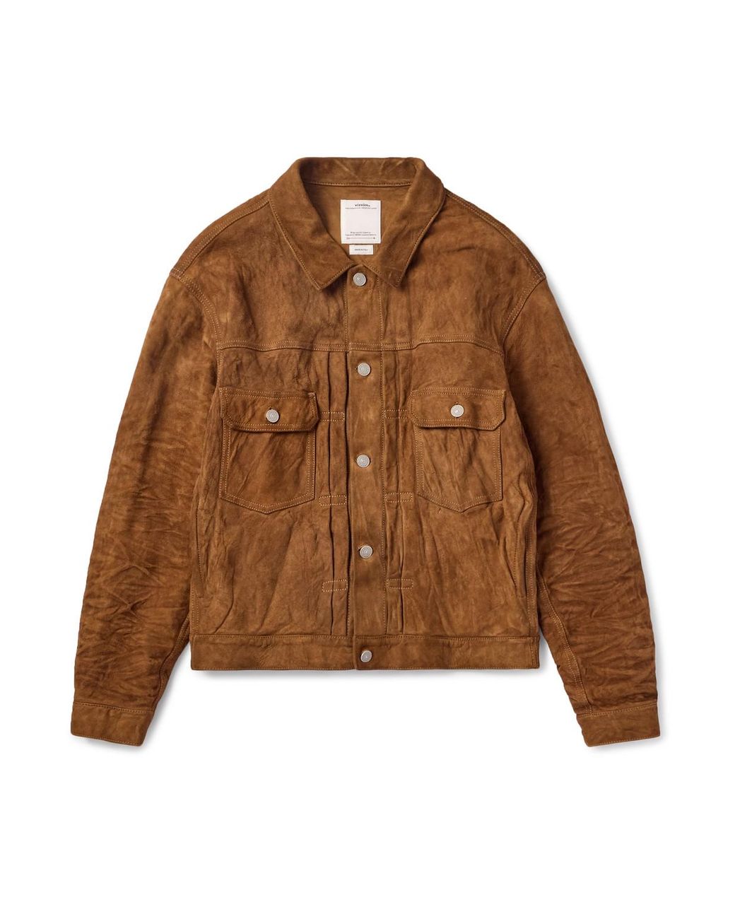 Visvim Suede Jacket in Brown for Men | Lyst