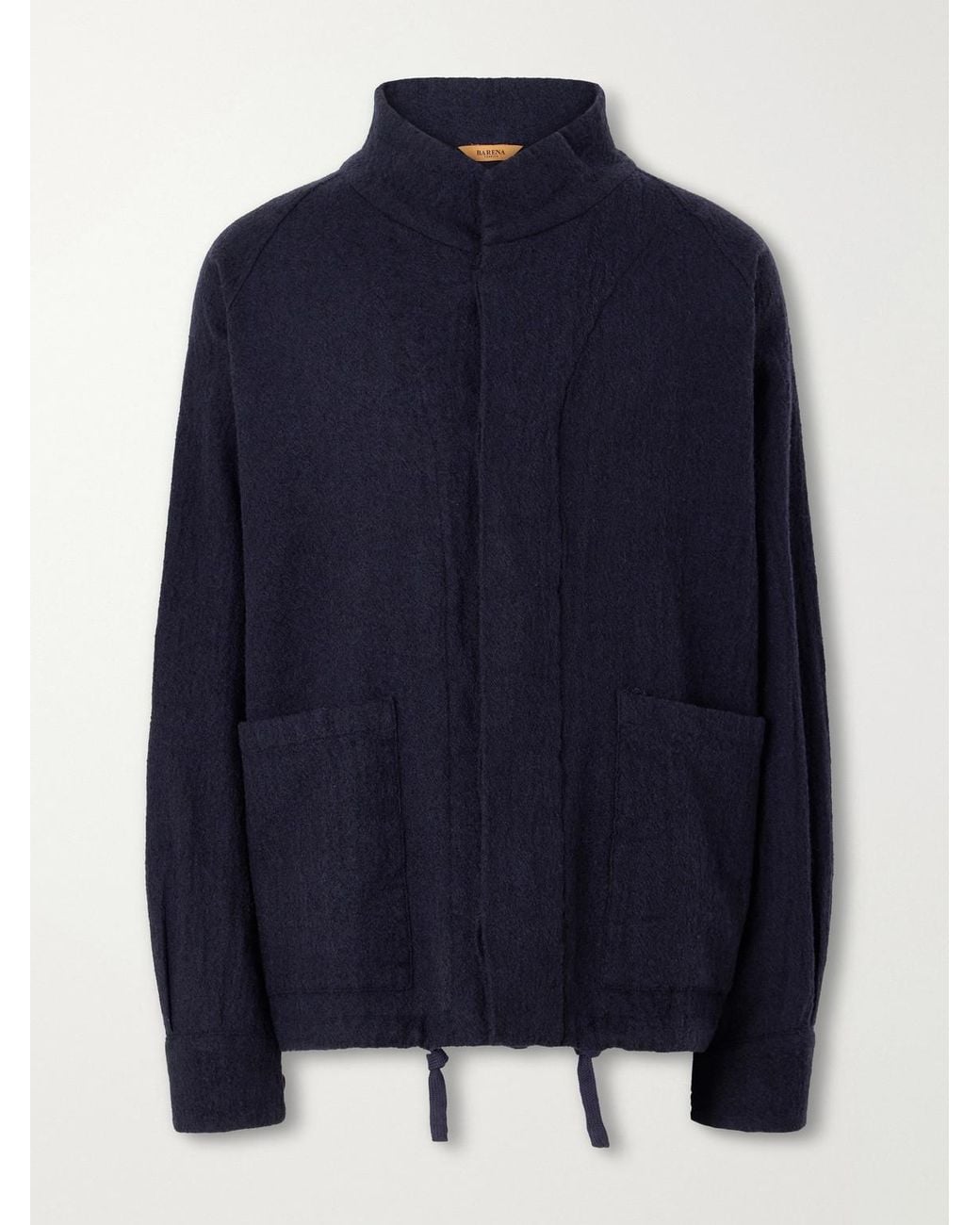Barena Blue Barcarolo Virgin Wool Blouson Jacket for men