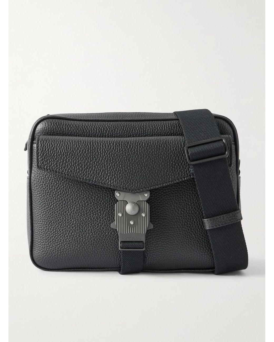 Montblanc Black Mlock 4810 Full-grain Leather Messenger Bag for men