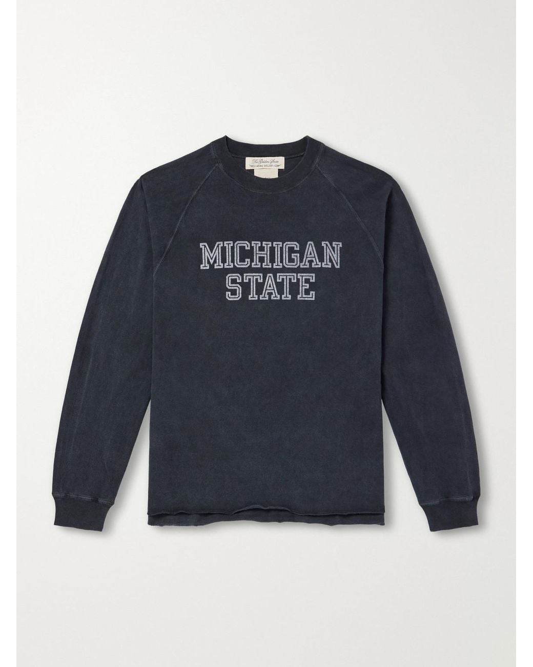 Remi Relief Blue Michigan State Printed Cotton-Jersey T-Shirt for men