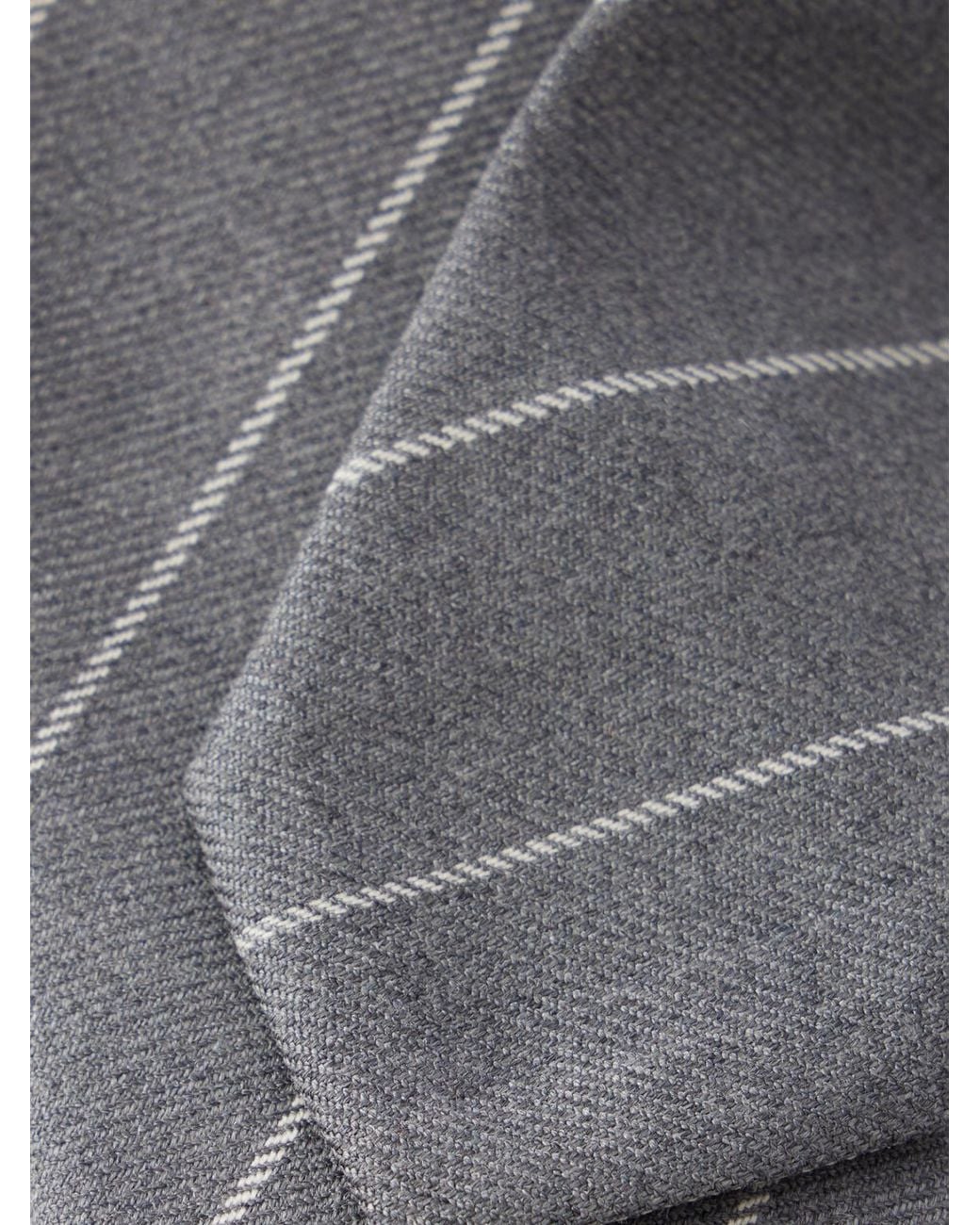 Thom Browne White Striped 8Cm Wool Neck Tie for men