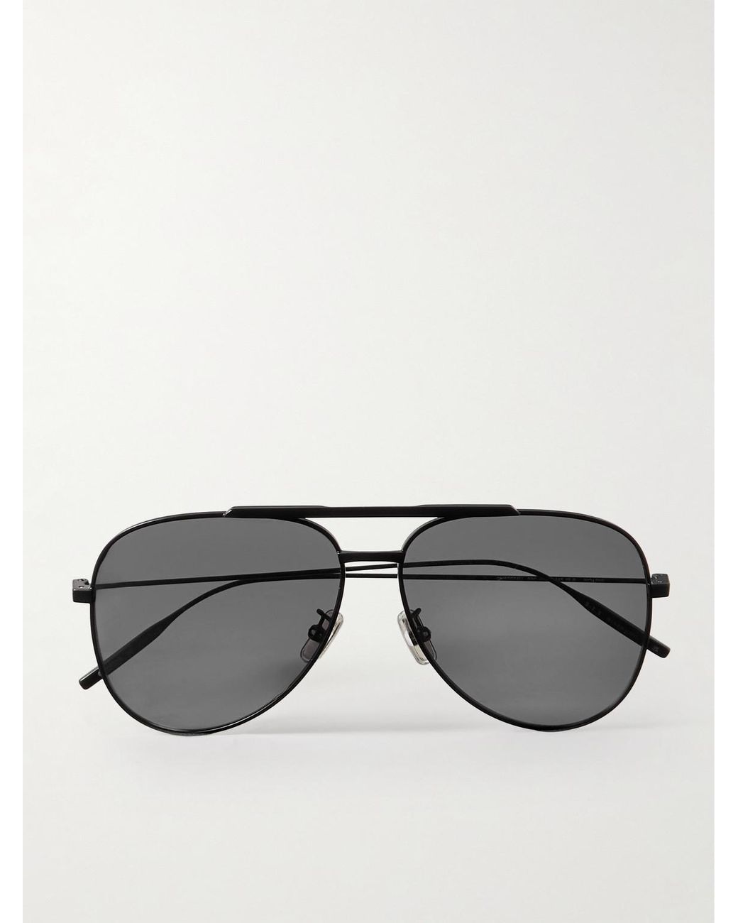 Black metal aviator sunglasses best sale