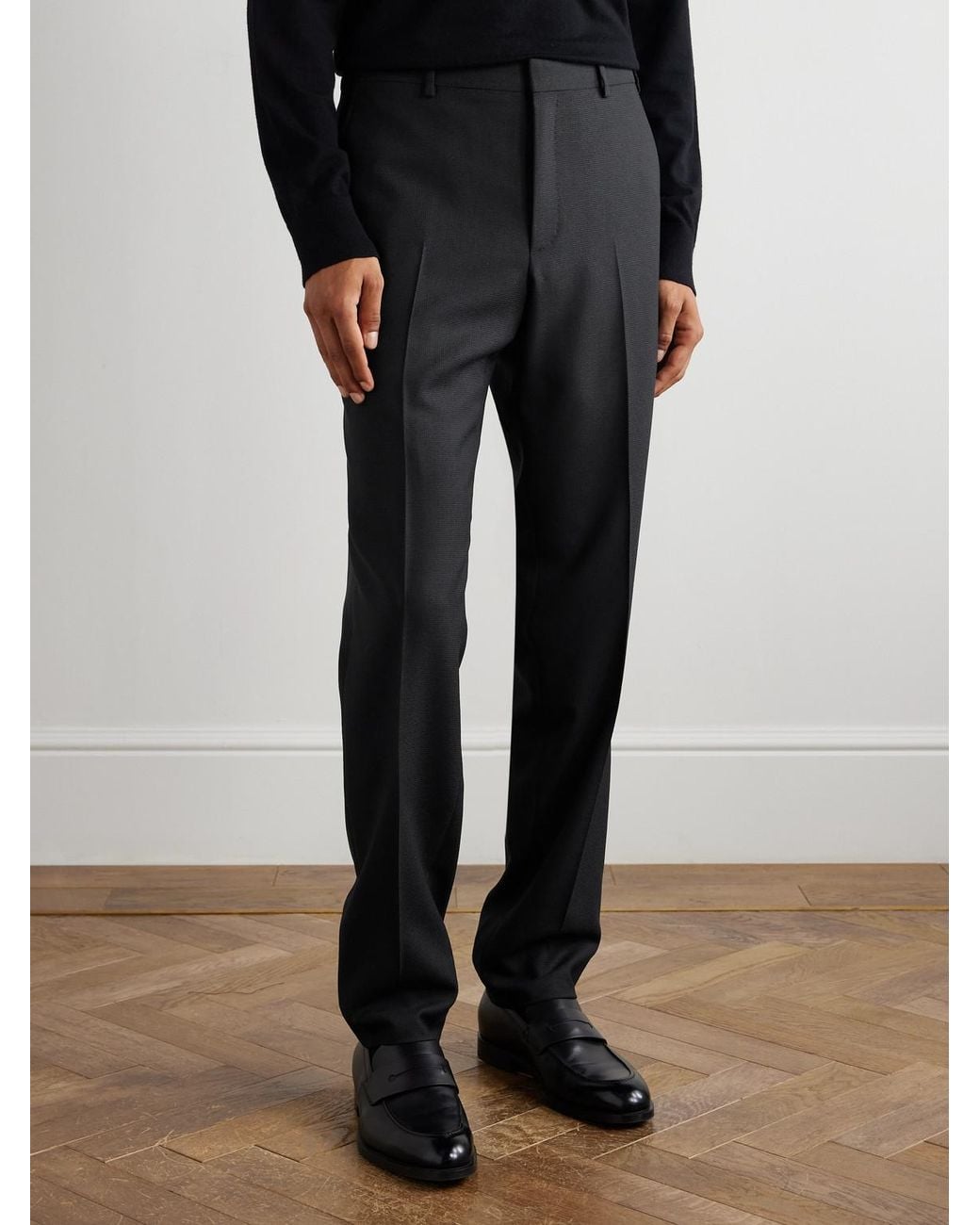 Brioni Blue Straight-leg Wool Suit Trousers for men
