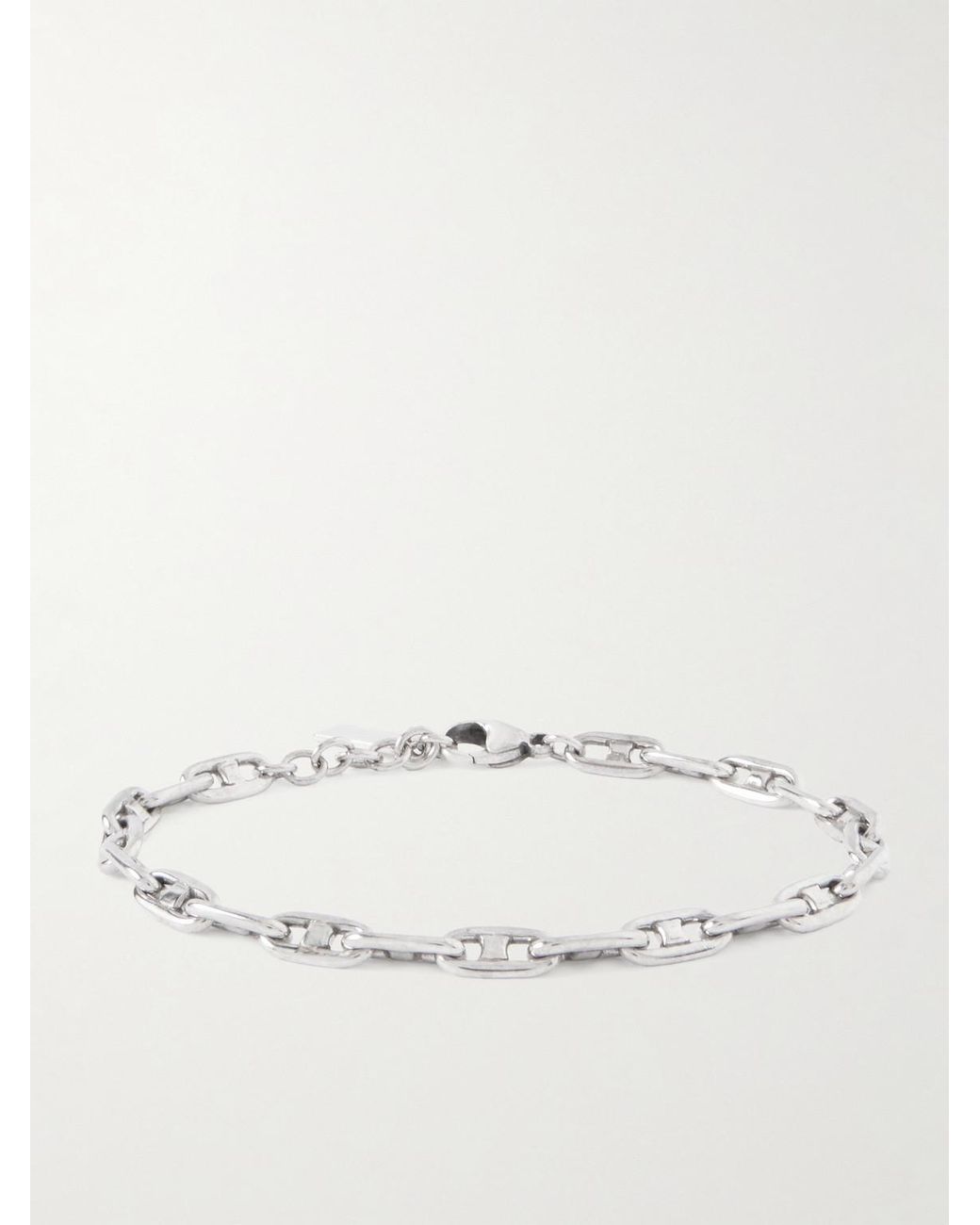 Saint Laurent Natural Silver-tone Chain Bracelet for men