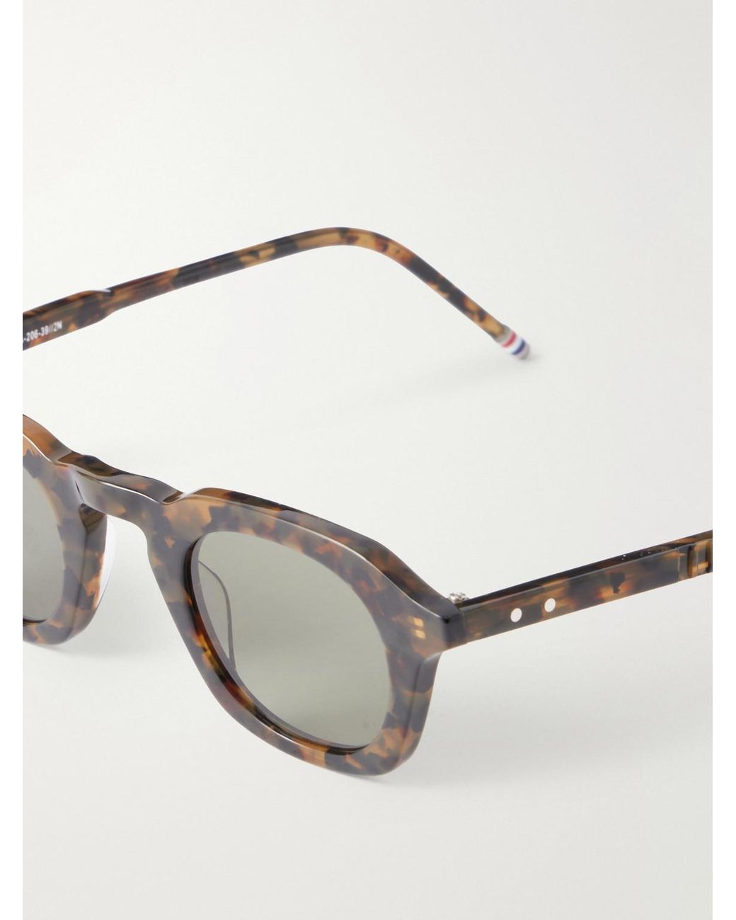 Thom Browne Brown Round-Frame Tortoiseshell Acetate Sunglasses for men