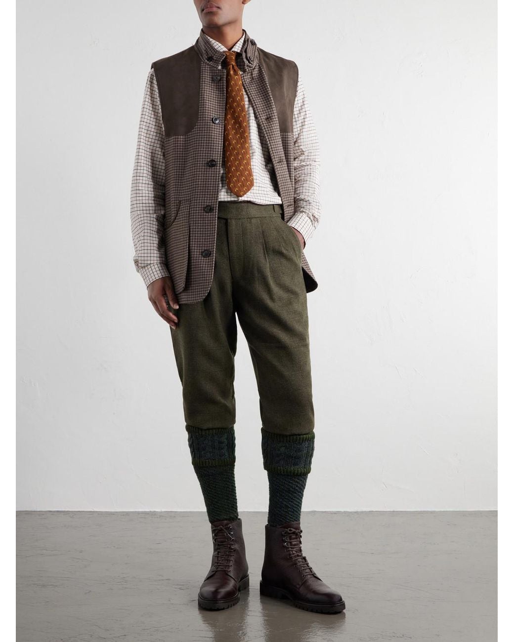 James Purdey & Sons Natural Checked Cotton-Flannel Shirt for men