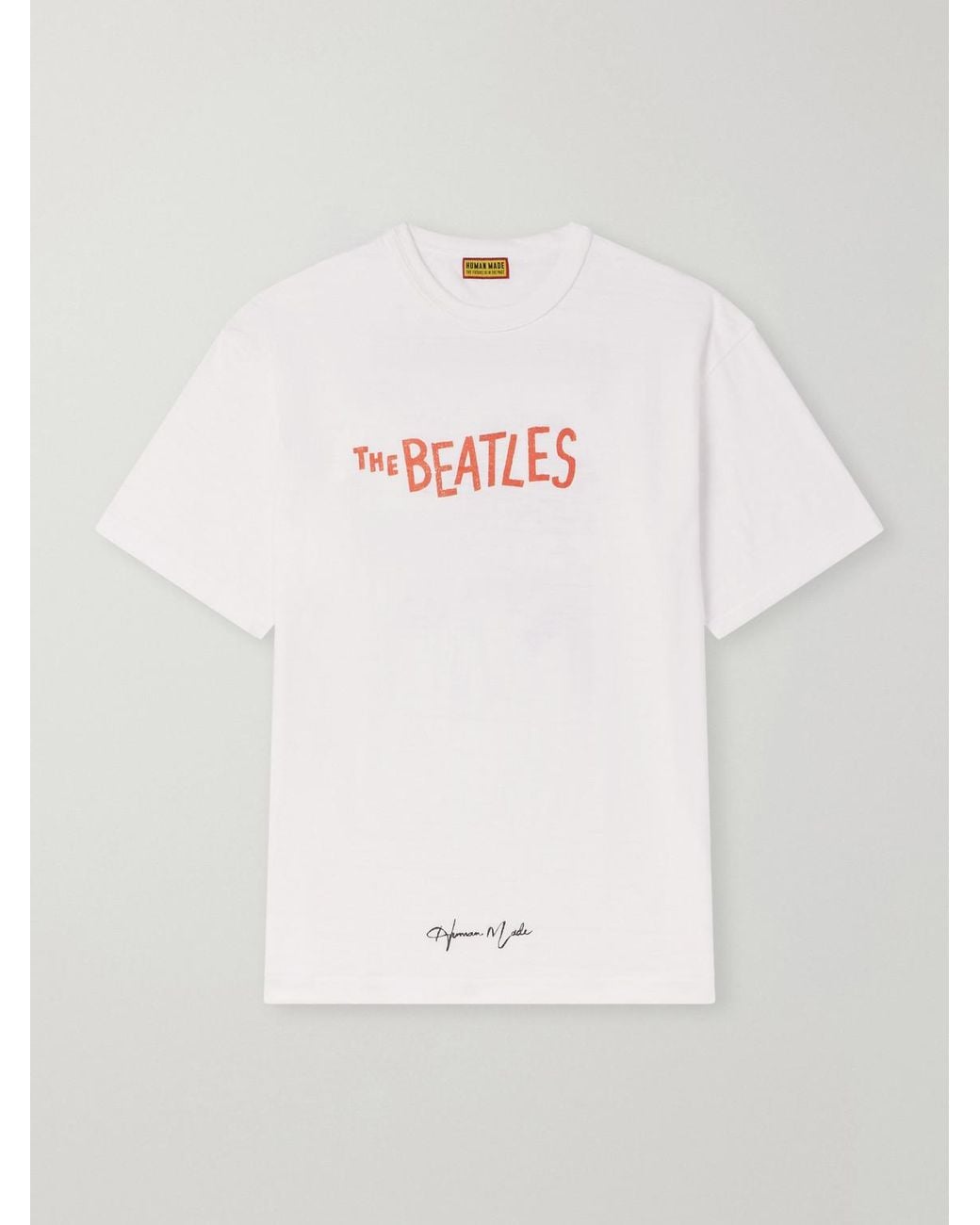 Human Made White The Beatles Printed Cotton-Jersey T-Shirt for men