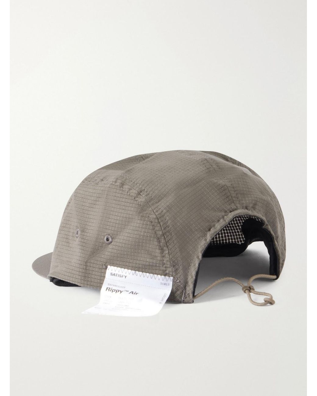 Satisfy Gray Air Trail Logo-Print Rippy Cap for men