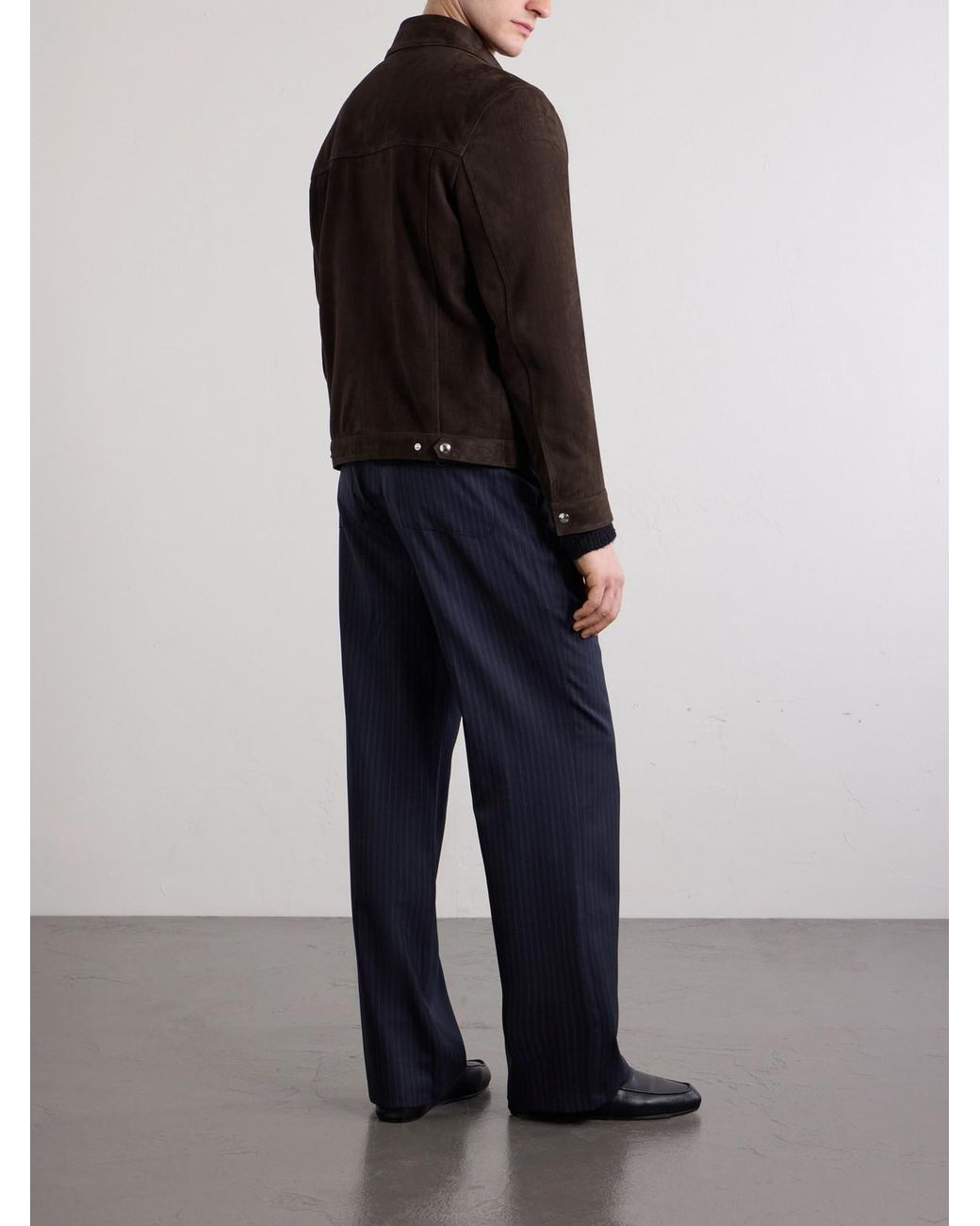 Mr P. Black Croc-effect Suede Jacket for men